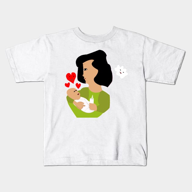 mom Kids T-Shirt by Mohamedalifawzi